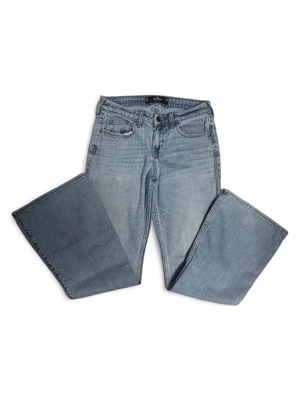 Hollister Light Blue Wide-Leg Flare Jeans